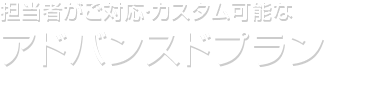 担当者がご対応・カスタム可能な アドバンスドプラン